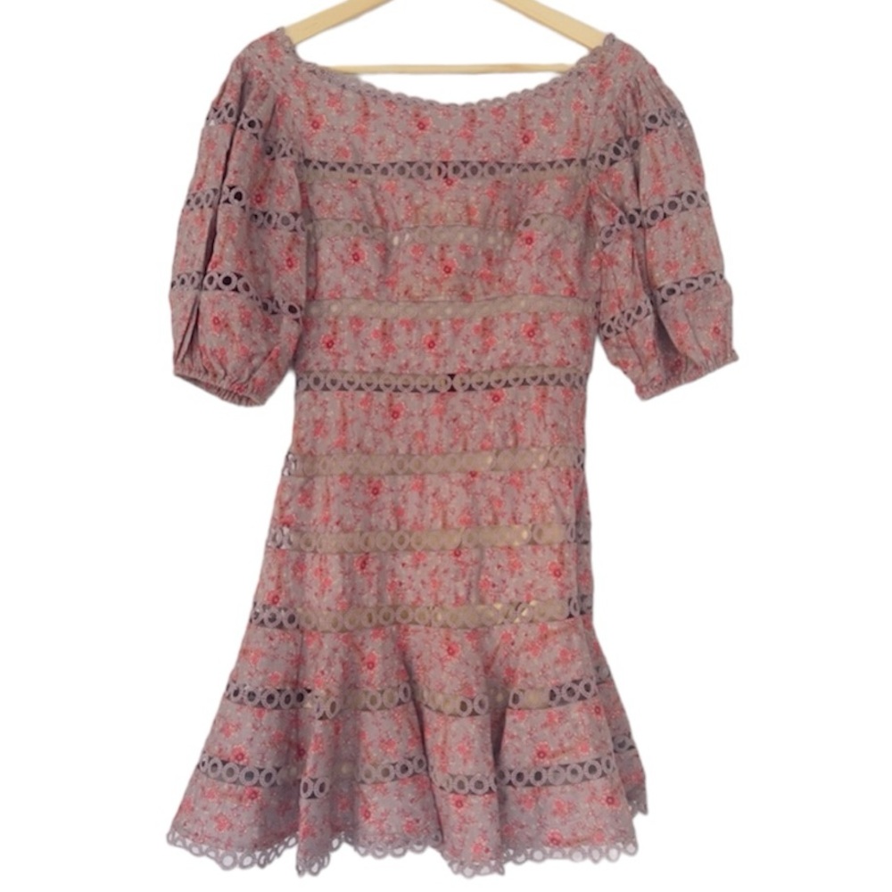 NWT ZIMMERMANN CIRCLE TRIM PRINT DRESS - Picture 3 of 13